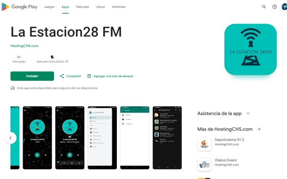 APP ANDROID La Estacion28 FM - HostingCHS